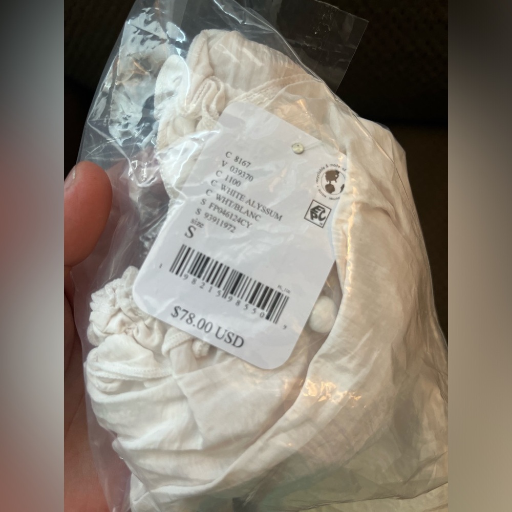 NWT FREE PEOPLE INTIMATELY Forever Young Bed Jacket In White Alyssum MSRP $78 - Picture 11 of 16